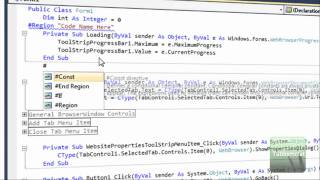 Visual Basic - How to make Code Regions (minimize code clutter)