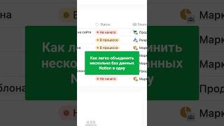 Как объединить базы данных #notion #ноушен #календарь #планирование #управлениепроектами #лайфхак