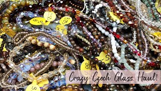 Crazy 10LB Czech Glass Bead Haul Unboxing! 😮🤯😍