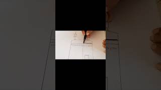 #how to draw an #easy#Kaaba drawing#please subscribe my channel#mix drawing art