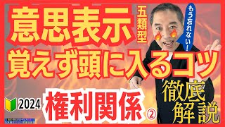 宅建 2024 権利関係②【もう忘れない】意思表示の5類型の覚え方のコツを完全伝授！