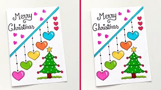 🎄 Merry Christmas Greeting Card 🎄 | Easy \u0026 Cutest Christmas Card Idea | Handmade DIY Christmas Card