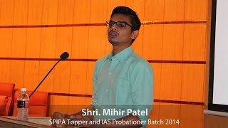 Shri Mihir Patel on General Studies SPIPA