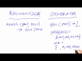 Recognizers And Generators - Design of Computer Programs