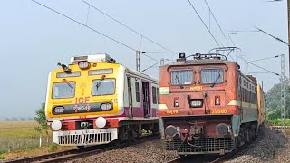 Dangerous Wag9 locomotive lead Puri Kamakhya Express+Wap4 locomotive lead Intercity Express.