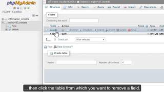 phpMyAdmin Tools - Delete Fields
