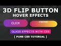 CSS 3D Flip on Hover - Pure CSS3 3D Button Hover Effects - Tutorial