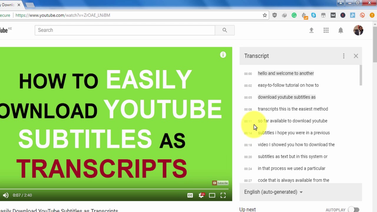 [UPDATE] Easily Download YouTube Subtitles As Transcripts - YouTube