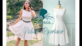 Zapaka Women Vintage A-line White Formal Party Lace Dress Review - FREE SHIPPING