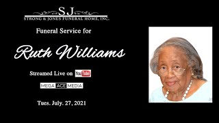 Ruth Williams Memorial Service