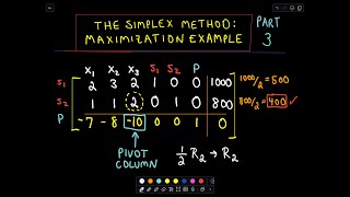 ❖ The Simplex Method - Finding a Maximum / Word Problem Example, Part 3 of 5 ❖