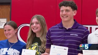 Saranac and Boquet Valley high schools honor seniors commiting to college athletics through schoo...