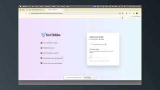 Scribble Sign Up Proccess
