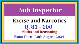 (Part-2) Sub Inspection of Excise and Narcotics 2024 (Questions 80 - 100)