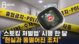 '스토킹 처벌법' 한 달…\