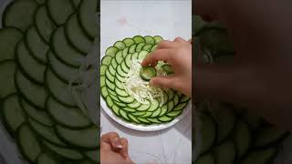 salad decorat idea|| Cucumber flower || Handmade Salad decoration