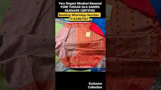 Minakari Tussar Banarasi sarees | Tussar Benarasi | Banarasi Silk Sarees | Tussar silk sarees #saree