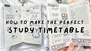 How to Make The Perfect Study Timetable { study tips + productivity guide }