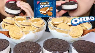 ASMR S'MORES OREO CEREAL + OREO ICE CREAM SANDWICHES 리얼사운드 먹방 | Kim\u0026Liz ASMR