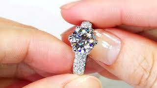 D Flawless Blue River Diamond Ring at 2.76 carats by Kat Florence