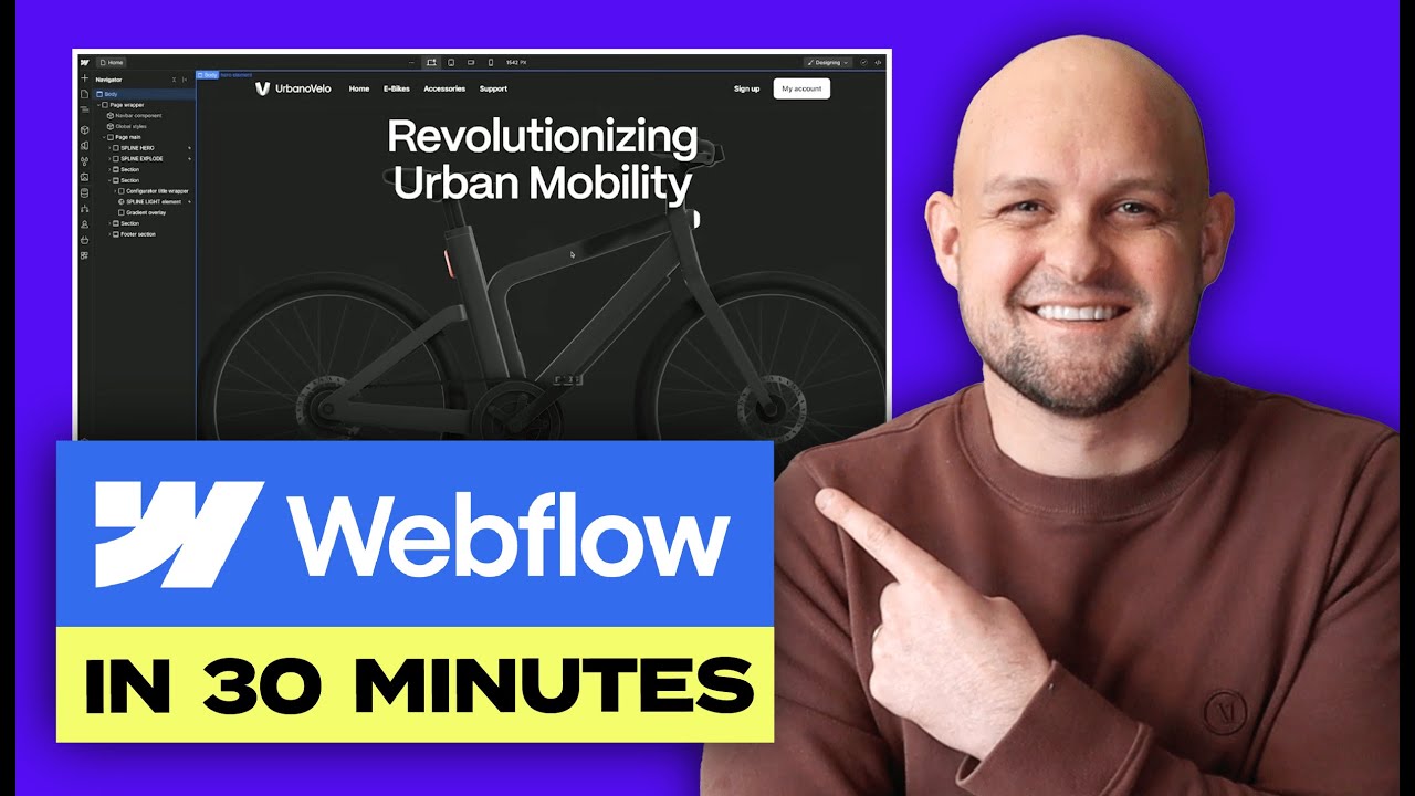 Learn The New Webflow Full Beginner Tutorial Youtube
