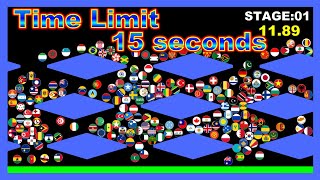 Time Limit Marble Race ~200 countries survival marble race~  in Algodoo | Marble Factory