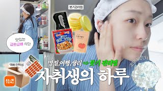 Vlog•이사한 집에서 첫 자취 브이로그🏡ㅣ열심히 놀고 먹었으니 다시 클린하게✨, 모닝\u0026나이트케어, 자취템 추천, 집꾸미기, 택배언박싱, 붓기관리템, 칼로ems슬림메이커 프로💬