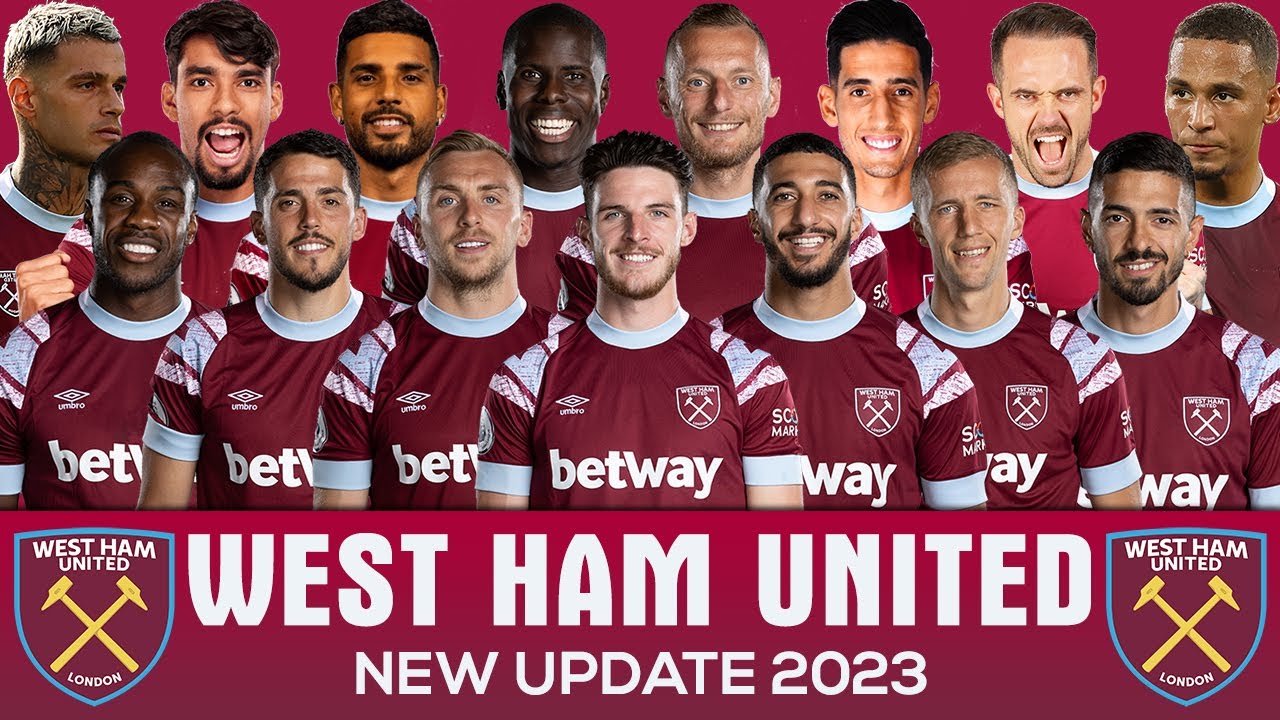 WEST HAM UNITED OFFICIAL SQUAD AND SHIRT NUMBER 2022/2023 - YouTube