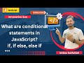 if else Statement Conditions in JavaScript - English | Imtiaz Saifullah