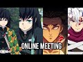 4 Hashira at Online Meeting // Demon Slayer Meme