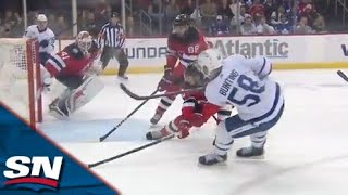 Maple Leafs' Michael Bunting Buries To Finish Off Beautiful Passing Play vs. Devils