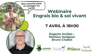 Webinaire gratuit : Engrais bio & sol vivant!