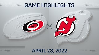NHL Highlights | Hurricanes vs. Devils - Apr 23, 2022
