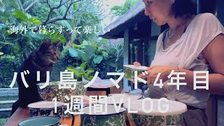 4年目ノマドワーカーの１週間vlog｜ウブドの一軒家で猫と働く日常｜めちゃくちゃ可愛いクロボカンのホーロー食器いろいろ買ったよ！｜Chrismas Playlisit【バリ島ウブド暮らし】