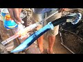 luxurious!! making damascus machetes from used bicycle spokes