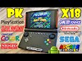 Powkiddy X18 Retro Handheld Game Console Review. Playstation, Sega, Nintendo, Arcade  More
