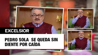 Pedro Sola sufre aparatosa caída en centro comercial; se queda sin diente y usa bastón