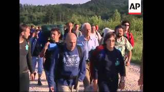 March ahead of 10th anniversary of Srebrenica; adds aerials