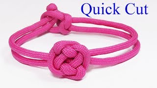 Chinese Button Knot Paracord Bracelet - Quick Cut