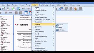 Pearson's Correlation Coefficient in SPSS