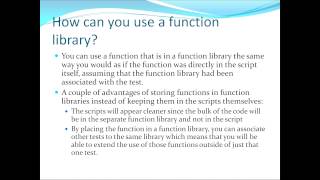 QTP Video Tutorial: How To Create Function Library
