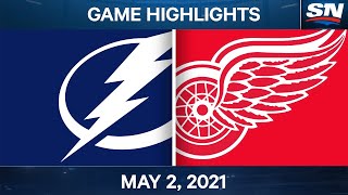 NHL Game Highlights | Lightning vs. Red Wings – May. 2, 2021