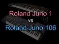 Roland Alpha Juno1 vs Roland Juno 106 - Raw sounds, Filter and pads - no talking