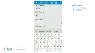 Philips Lumify Entering Patient Info Video Training Demonstration