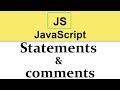 #4 JavaScript Tutorials | Statements and comments