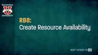 Creating Resource Availability