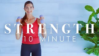 10 Minute Strength Training Workout for Beginners & Seniors  // Full Body with Weights