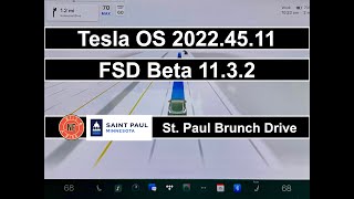 Tesla - FSD Beta 11.3.2 - Minnesota First Impressions (Zero disengagements)