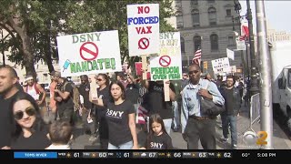 NYC Workers Protest Vaccine Mandate As Deadline Approaches