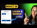 React Project | How to Make Login & Sign Up Form in React JS | ReactJS Login & Registration Form |